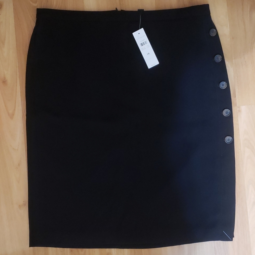 Ann taylor pencil skirt with button detailing